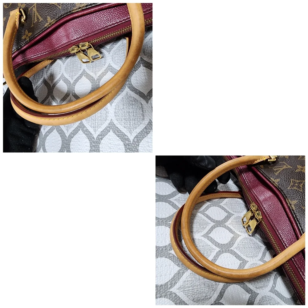 LOUIS VUITTON Monogram Canvas Pallas Bag Brown